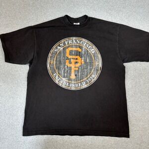 Pro Club Heavy Weight San Francisco SF Graphic T-Shirt 2XL Black Short Sleeve